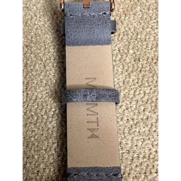 MVMT Grey Leather Strap & White Dial Chronograph F18 30mm Watch - Picture 6 of 11